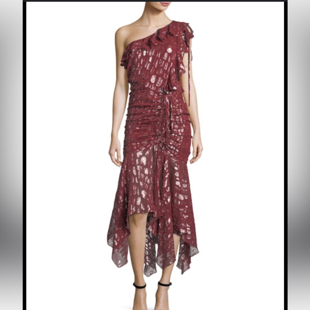 Veronica Beard "Leighton" dress in metallic pattern. - Picture 2 of 7